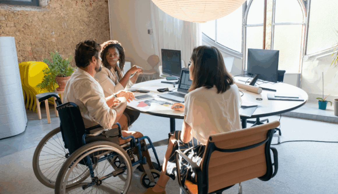employed with disability benefits